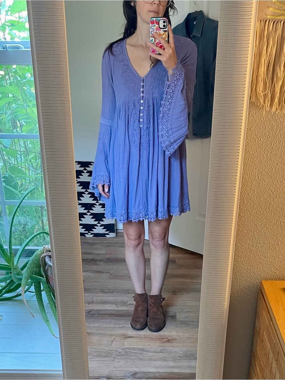 The Pyramid Collection Bell-Sleeve Fairy Mini Dress